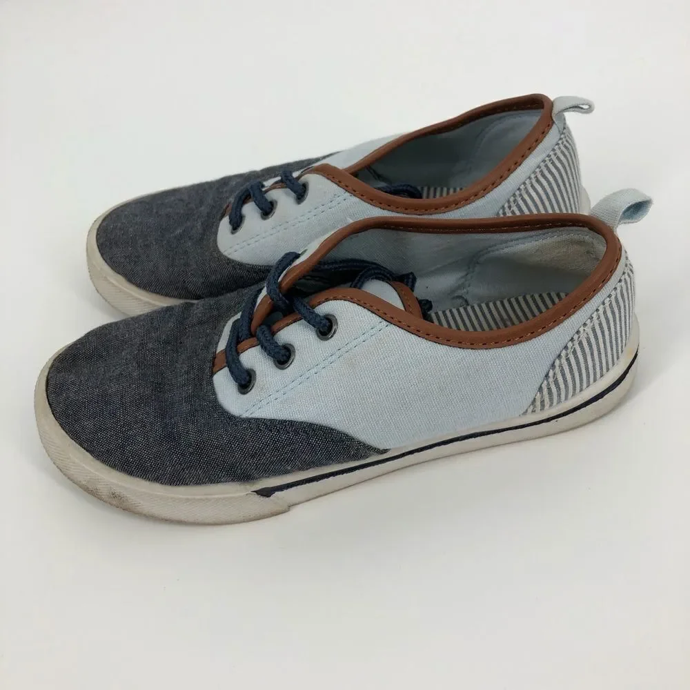 Oshkosh Boys Sneakers Size 2 Blue‎ Lace Up Dressy Casual